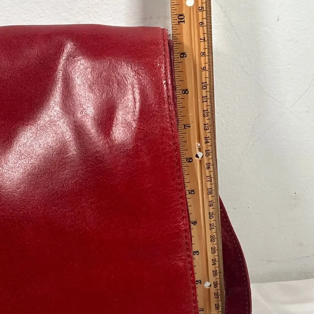 Pelle Studio Wilsons Leather Dark Red Leather Crossbody Travel Office IPad Bag